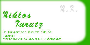 miklos kurutz business card